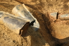 発掘された銅鐸の写真2