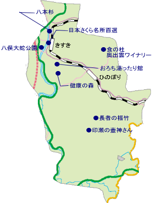 木次町観光マップ