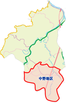 中野地区の位置地図