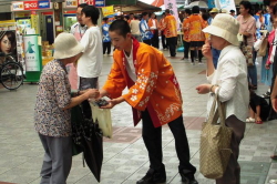 大阪商人体験の様子