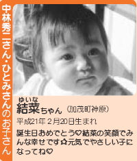 中林結菜（ゆいな）ちゃん