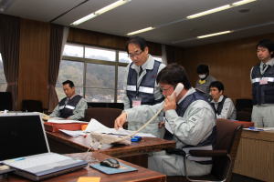 島根県との情報伝達の様子