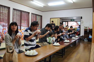 久野米のおにぎりを美味しくいただきました