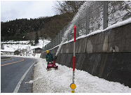 自治体による国道54号の歩道除雪