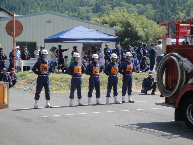 ポンプ車の部で優勝した掛合上分団第1部