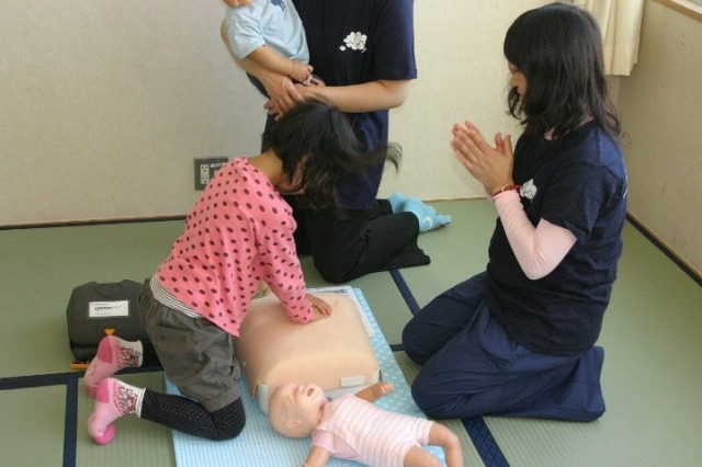 催し物会場〔一次救命処置体験コーナー〕