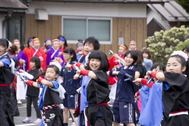 桜まつりの様子・よさこい