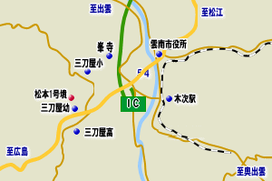 松本1号古墳への地図