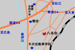 八本杉への地図