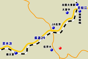佐世神社への地図