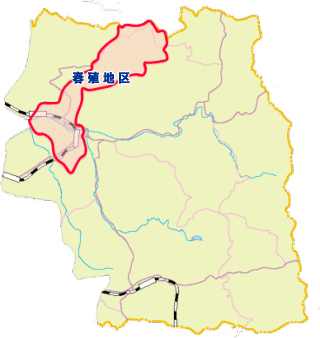 春殖地区の位置地図
