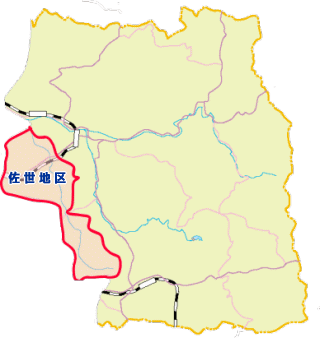 佐世地区の位置地図