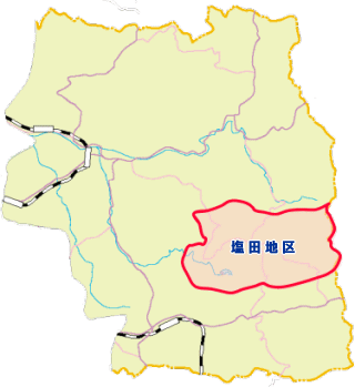 塩田地区の位置地図