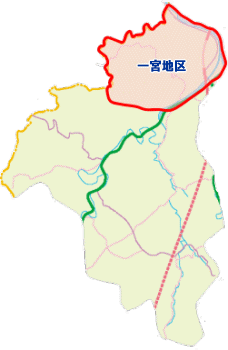  一宮地区の位置地図