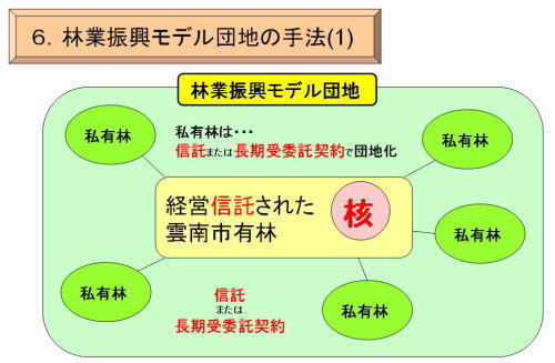 林業振興モデル団地の手法